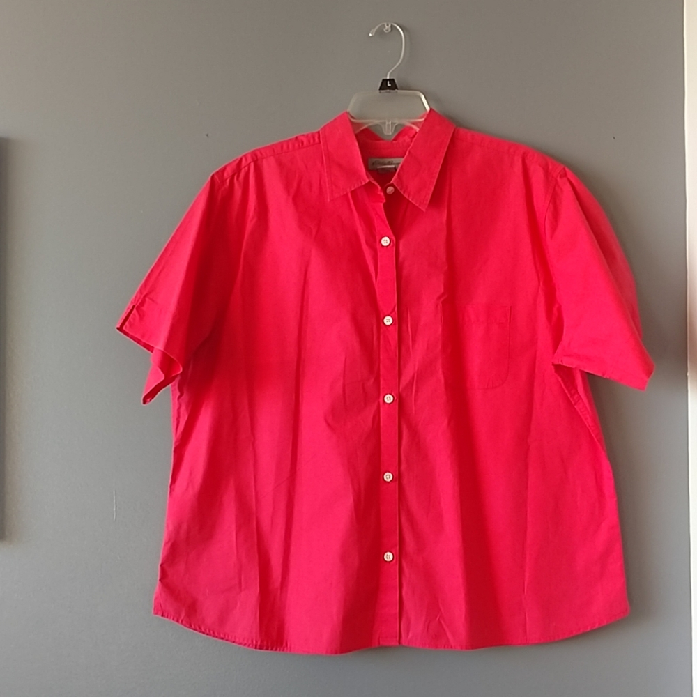 Eddie Bauer Wom XXL Short Sleeve Button Down Shirt